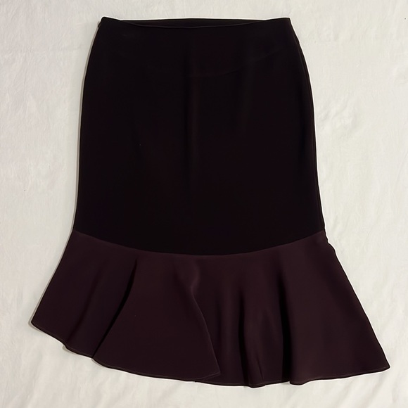 Asymmetrical High Low Deep Purple Skirt - Picture 2 of 2